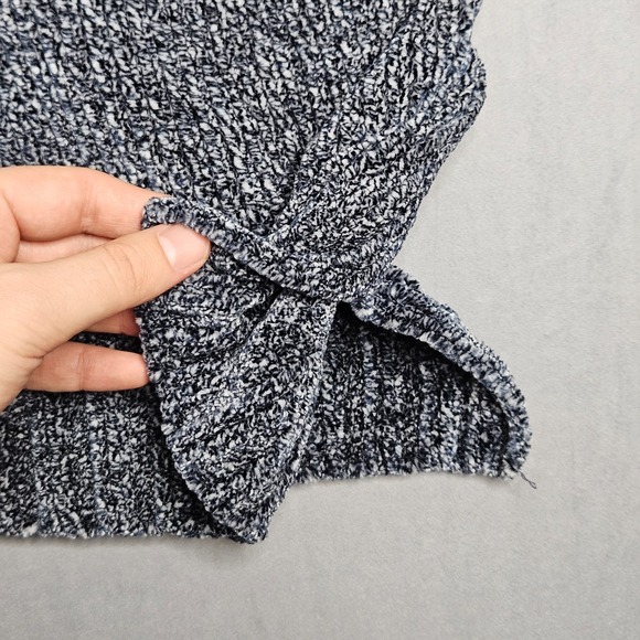 Orvis Sweater Womens XL Blue Chenille V-Neck Ribbed Hem Comfort Soft Outdoor - Picture 5 of 10